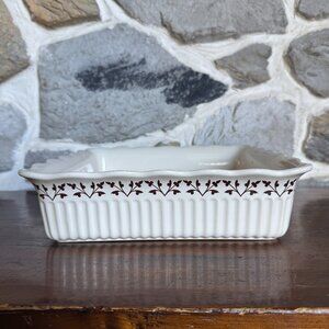 Paula Deen baking & casserole dish- 3qt, 9"x9"- floral design, scalloped edge